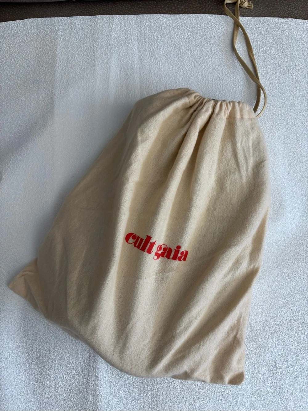 cult gaia Olive Suede Shoulder Bag with Gold Chain